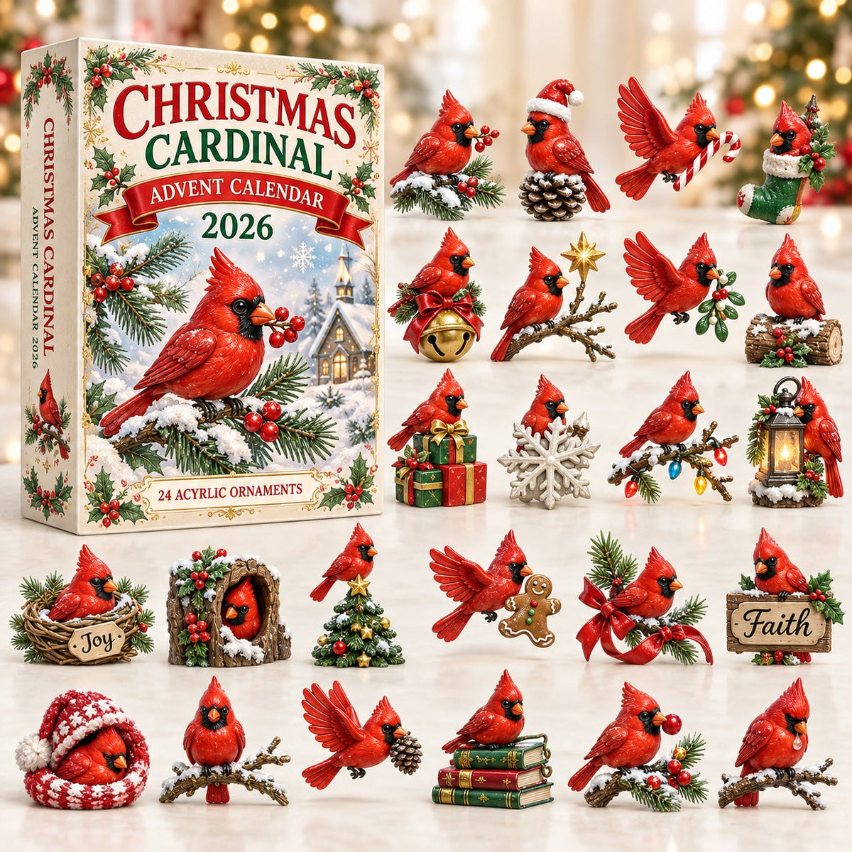 Christmas Cardinal advent calendar