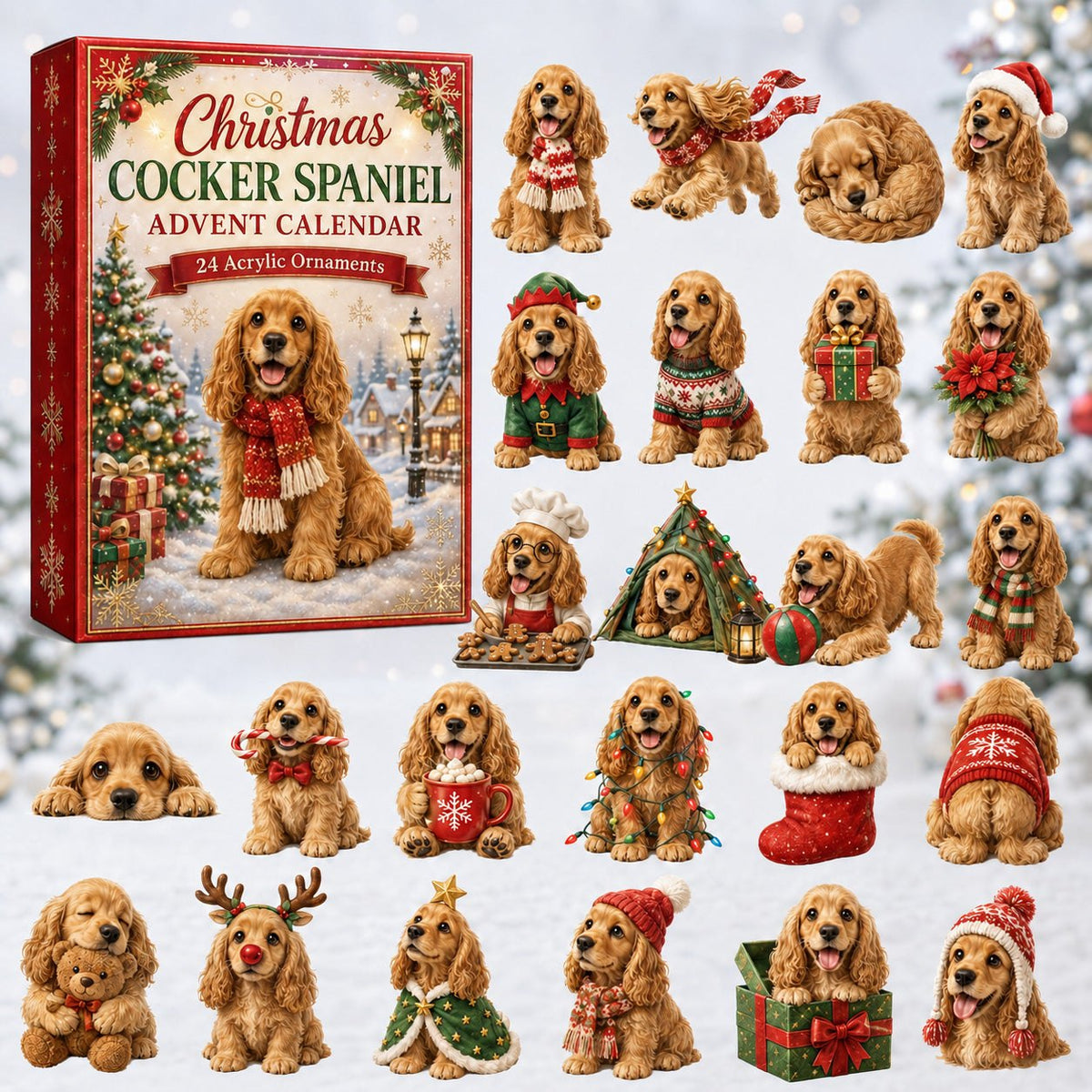 Christmas Cocker Spaniel advent calendar