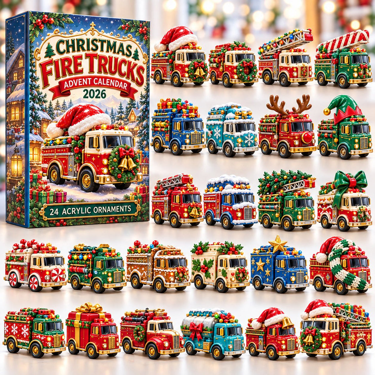 Christmas Fire Trucks advent calendar