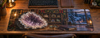 Christmas Geode Collection Desk Mat with layered printed depth and niche-specific Christmas background