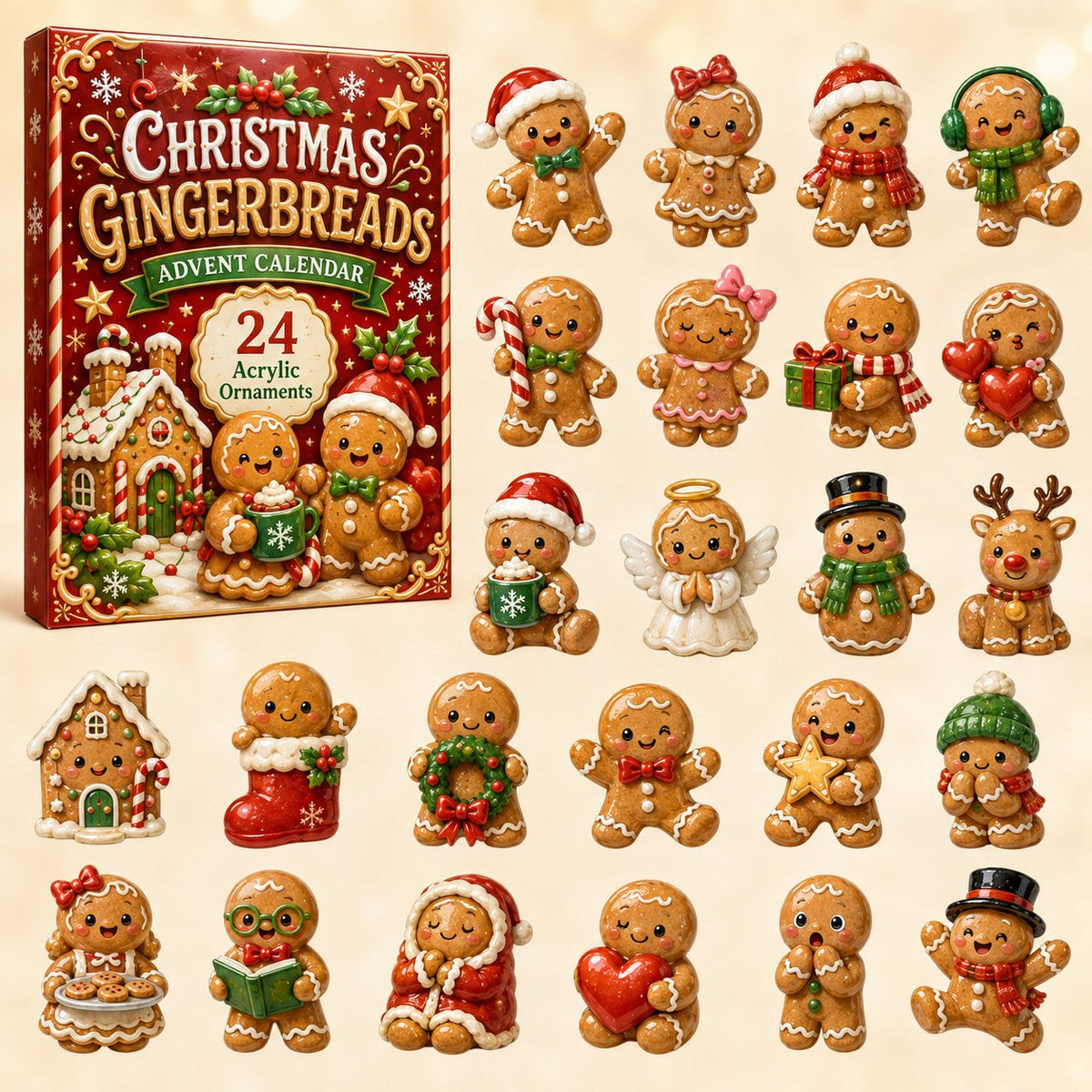 Christmas Gingerbreads advent calendar