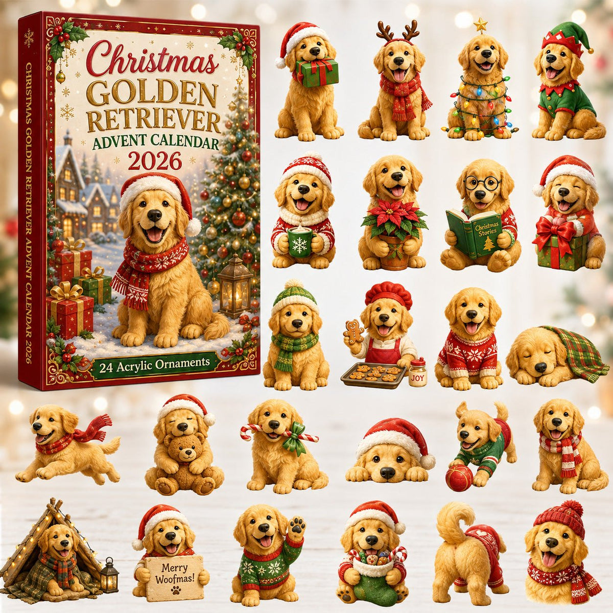 Christmas Golden Retriever advent calendar