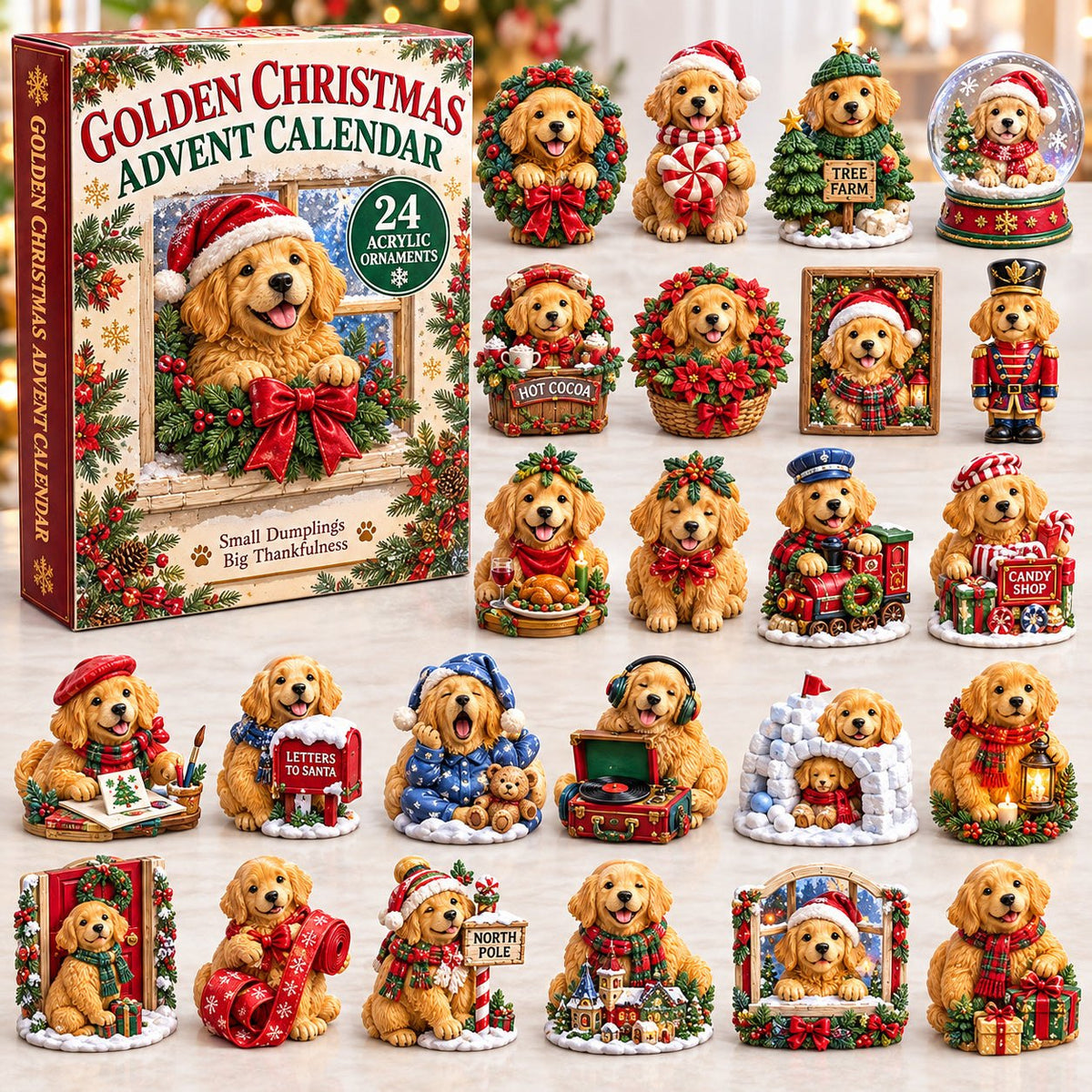 Christmas Golden Retriever advent calendar