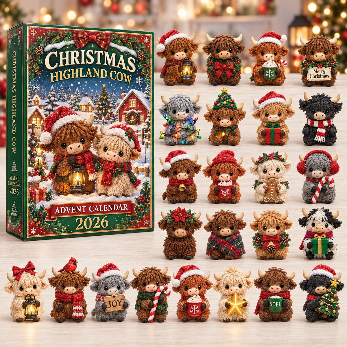 Christmas Highland Cow advent calendar