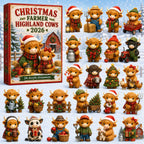 Christmas Highland Cow Farmer advent calendar