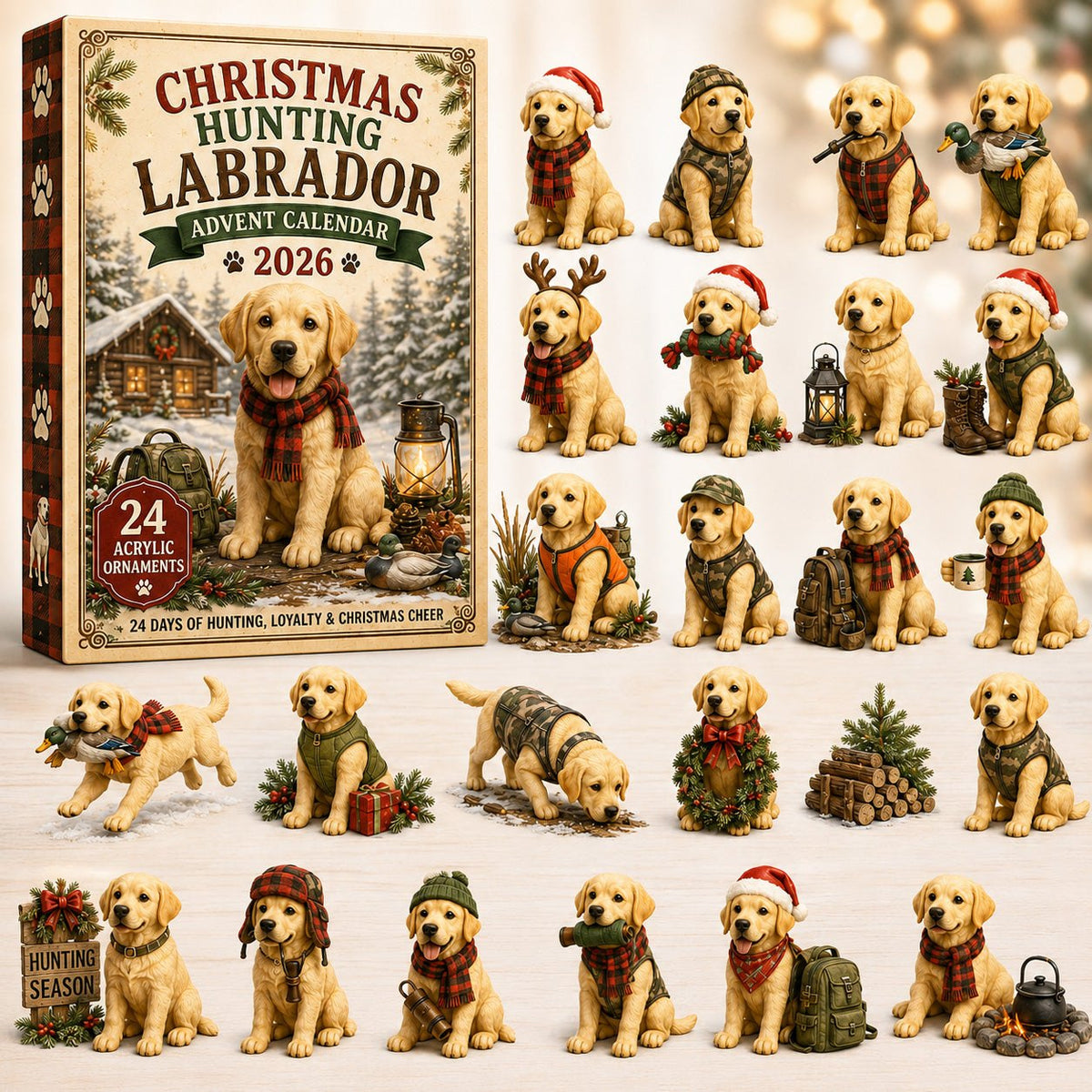 Christmas Hunting Labrador advent calendar