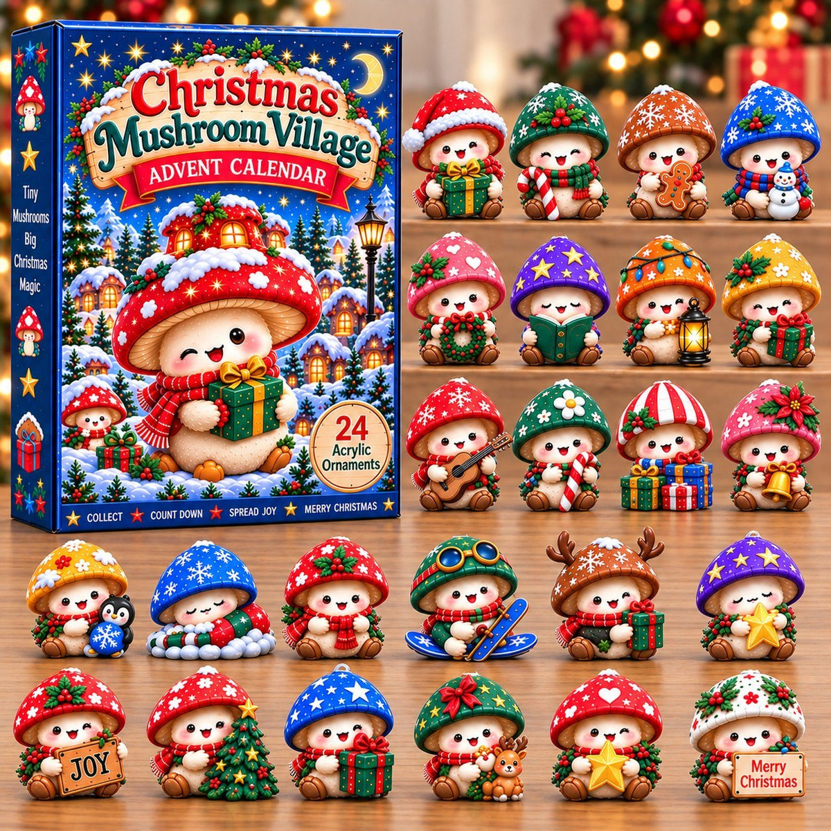 Christmas Mushroom Village advent calendar