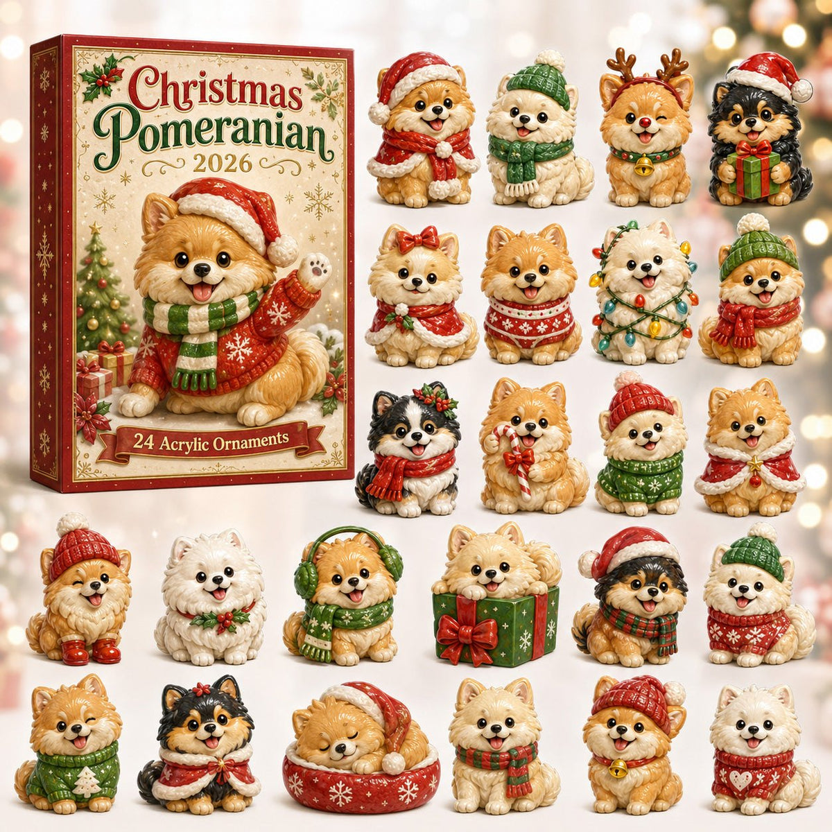 Christmas Pomeranian advent calendar