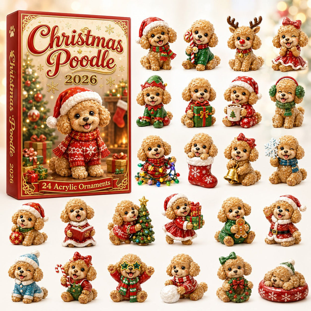Christmas Poodle advent calendar