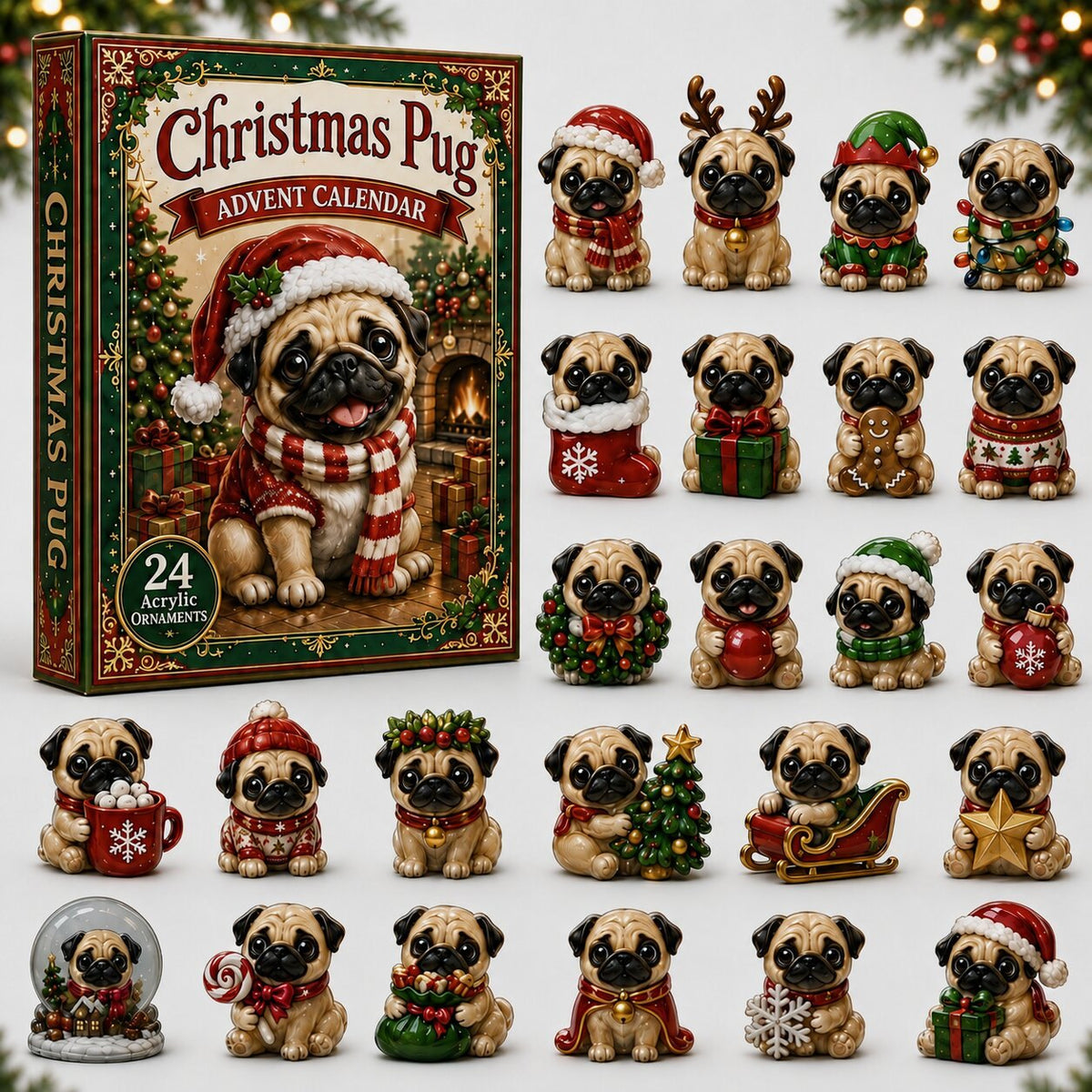 Christmas Pug advent calendar