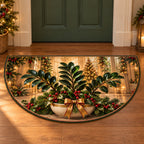 Christmas Raven ZZ Family Window Semicircle Mat flat printed mat in matching Christmas setting