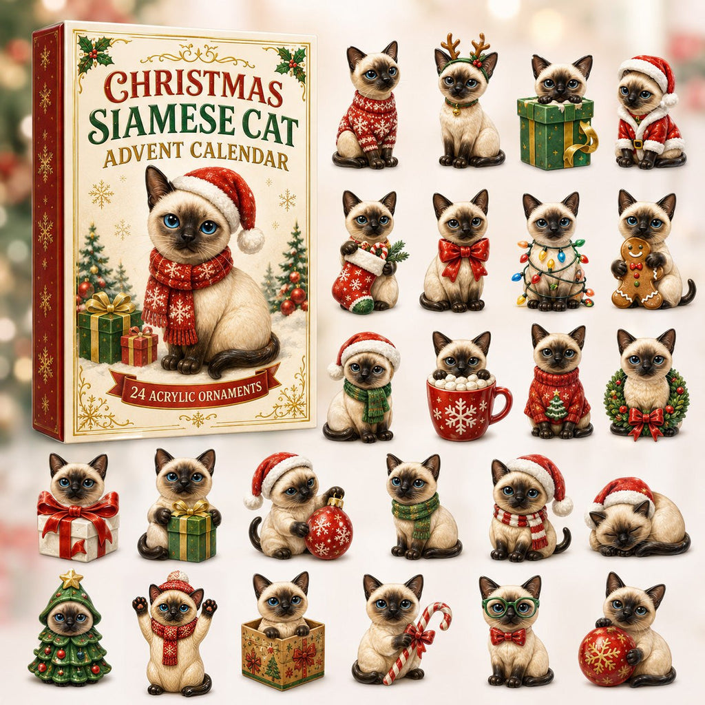 Christmas Siamese Cat advent calendar