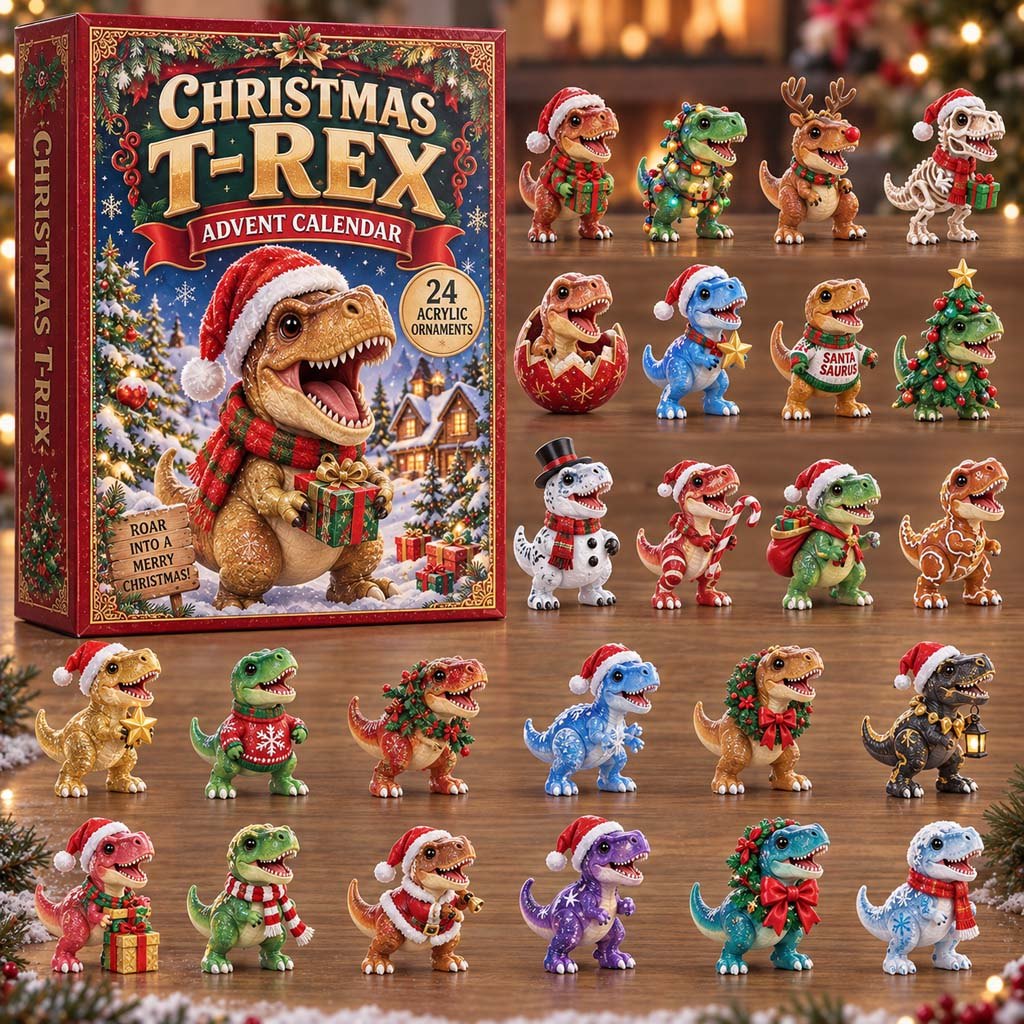 Christmas T-Rex advent calendar