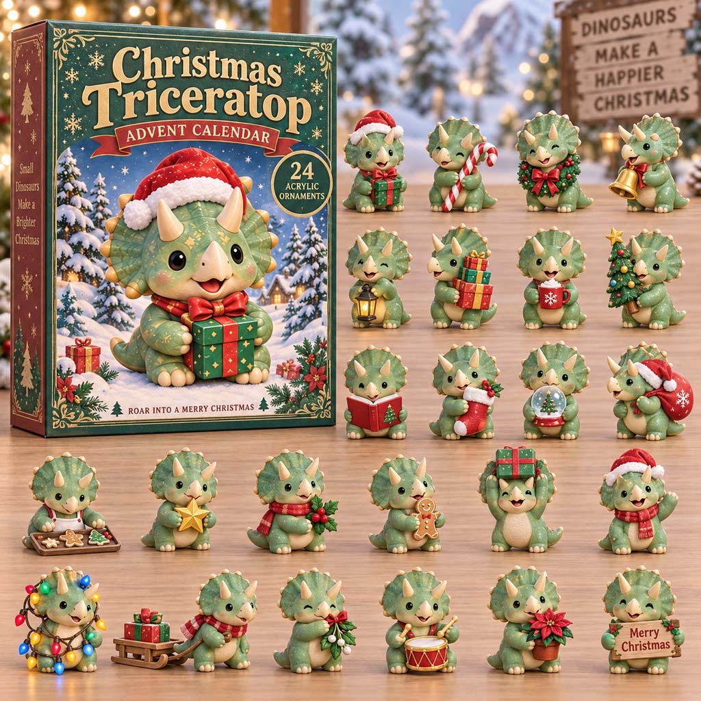Christmas Triceratop advent calendar
