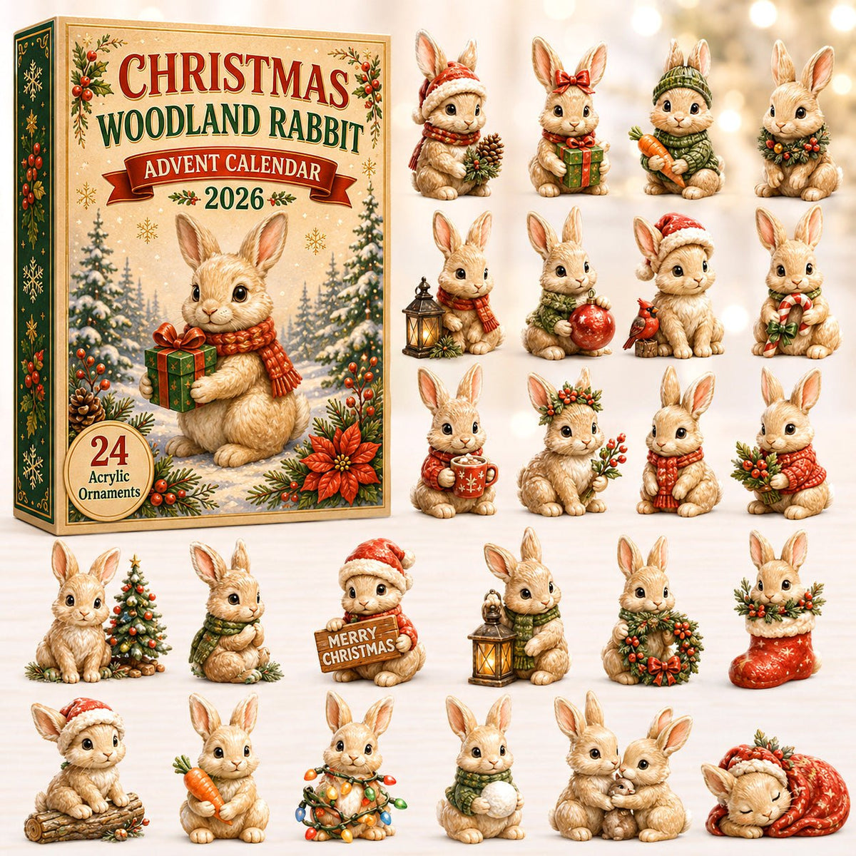 Christmas Woodland Rabbit advent calendar