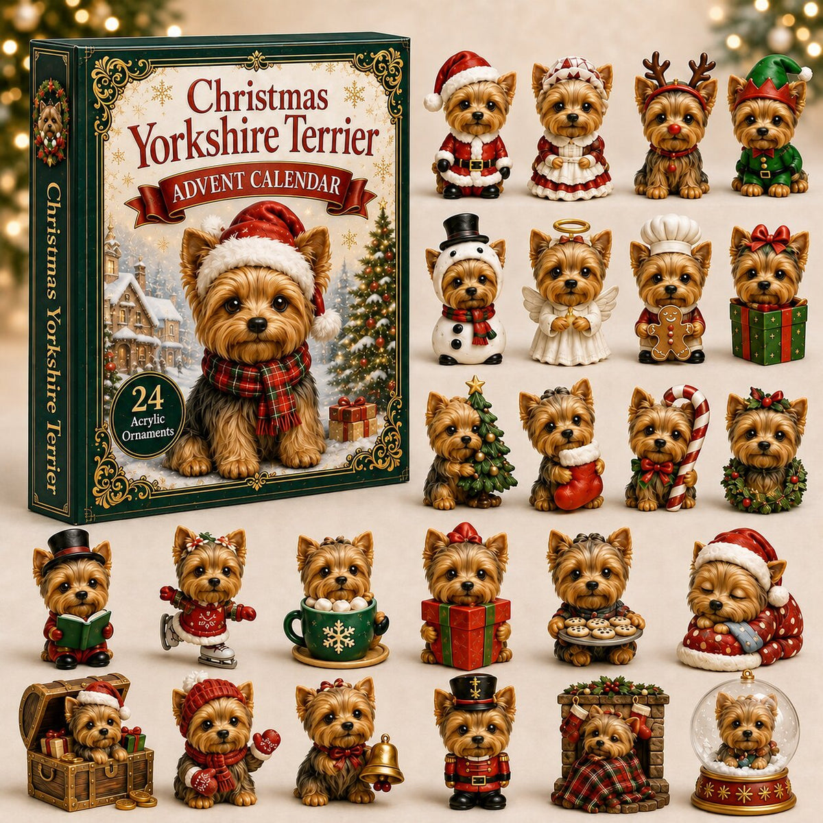 Christmas Yorkshire Terrier advent calendar