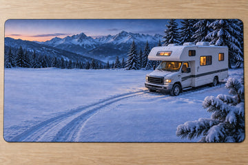 Class C RV Alpine Snow Camp Desk Mat