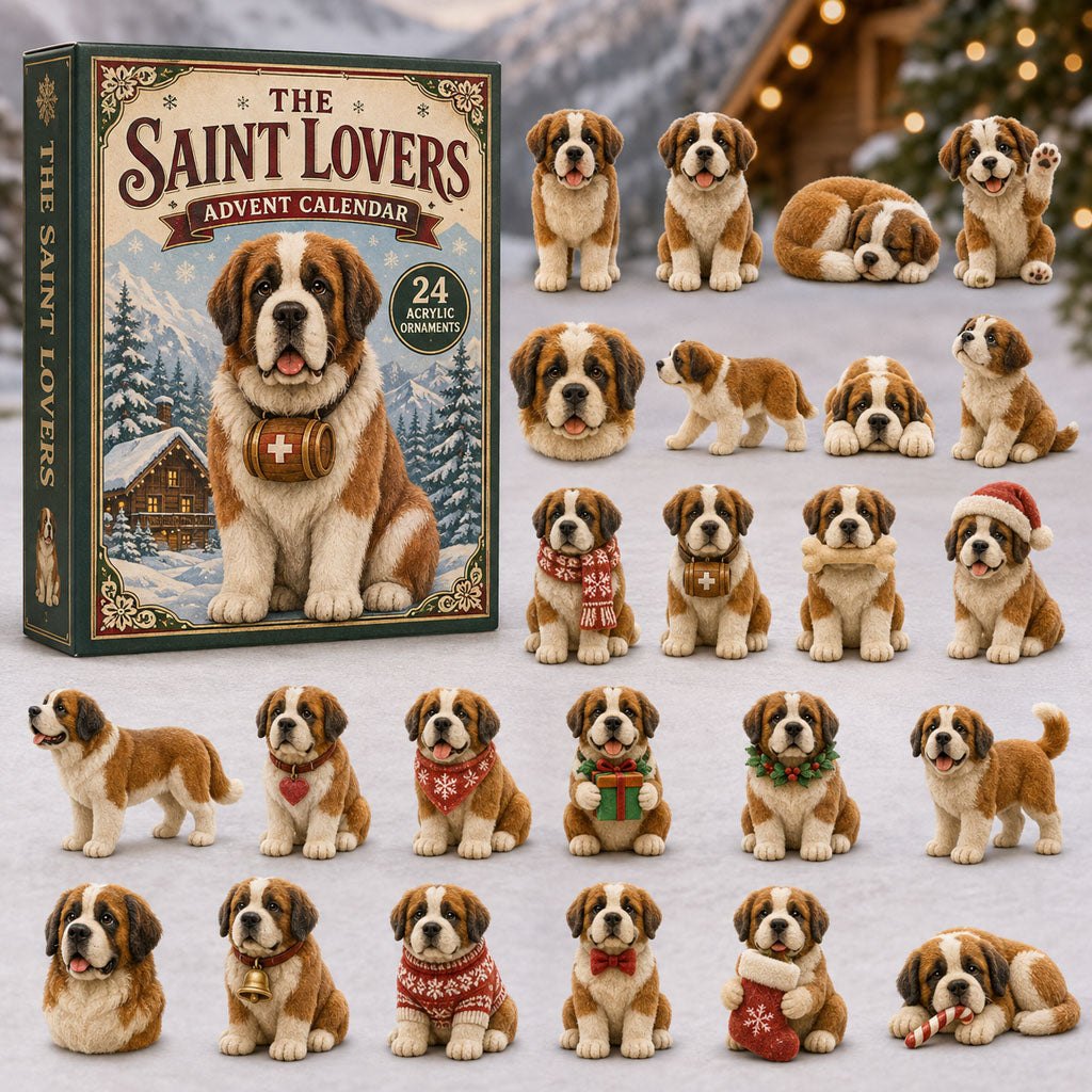 Classic Saint Bernard advent calendar