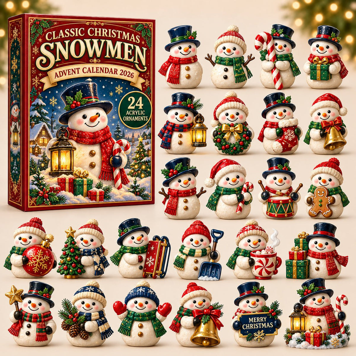 Classic Snowman advent calendar