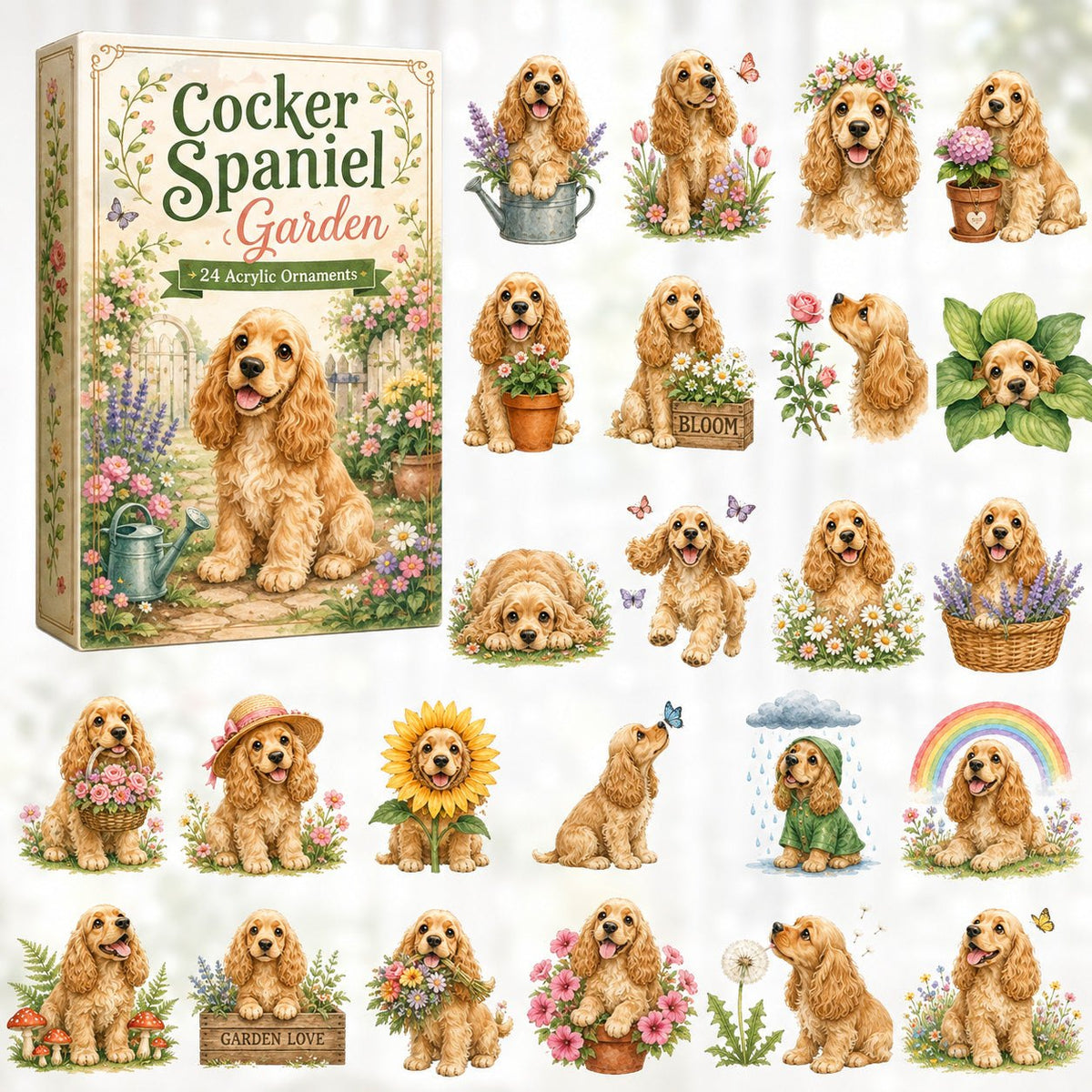 Cocker Spaniel Garden advent calendar