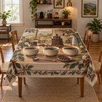 Coffee Cupping Tablecloth with original printed optical 3D artwork