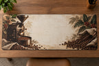 Coffee Roaster Coastal Morning Desk Mat with printed dimensional artwork