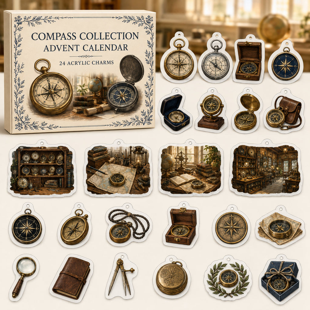 Compass Collecting advent calendar box with 24 printed acrylic collectible motifs