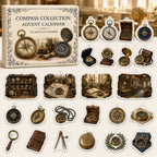 Compass Collecting advent calendar box with 24 printed acrylic collectible motifs