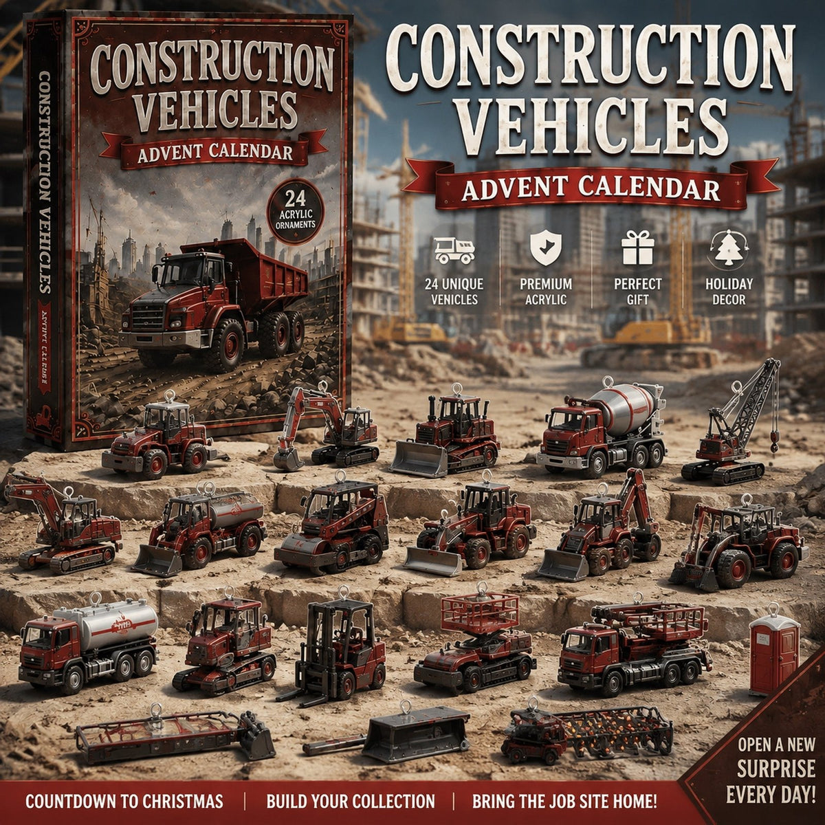 Construction Vehicles Fleet advent calendar