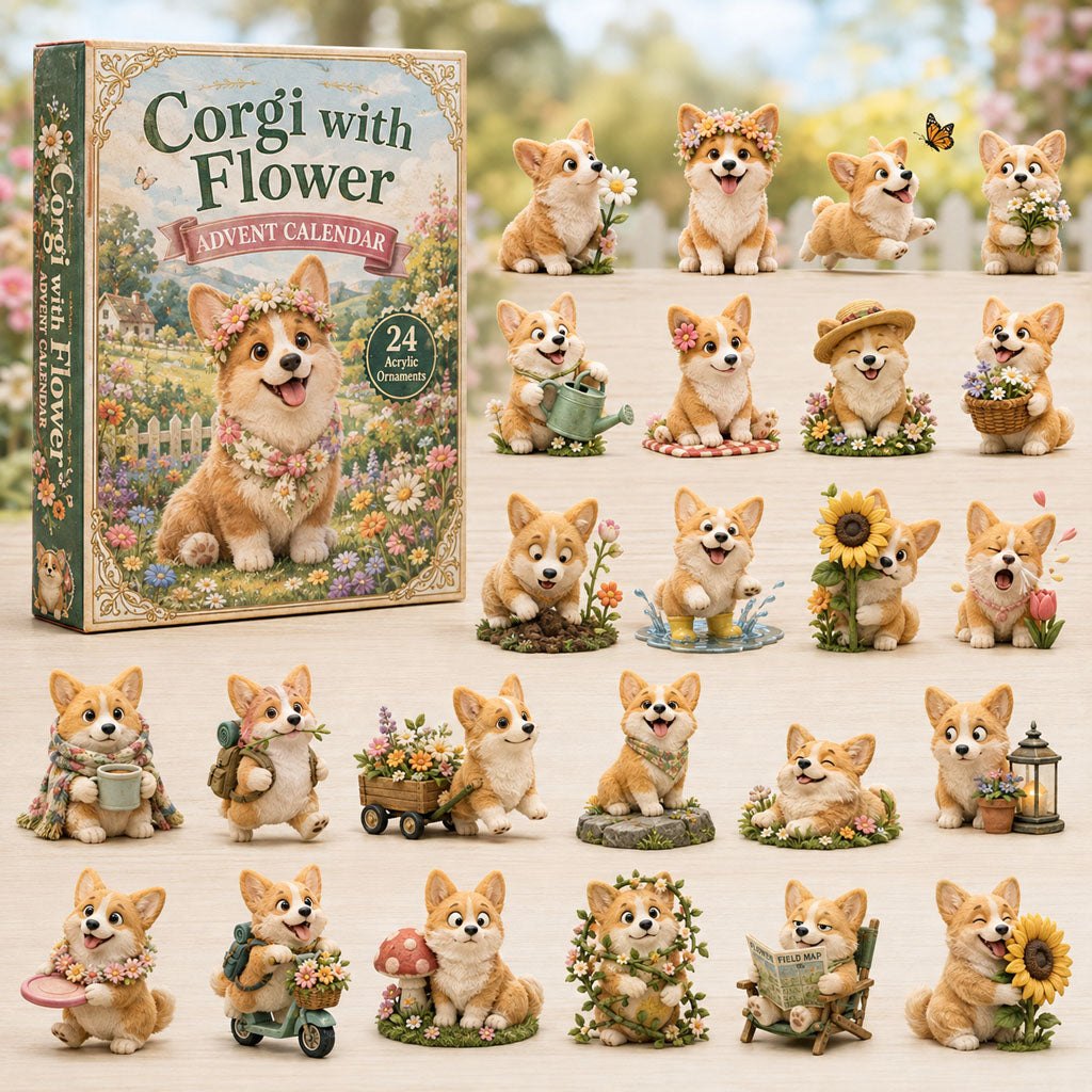 Corgi With Flower advent calendar