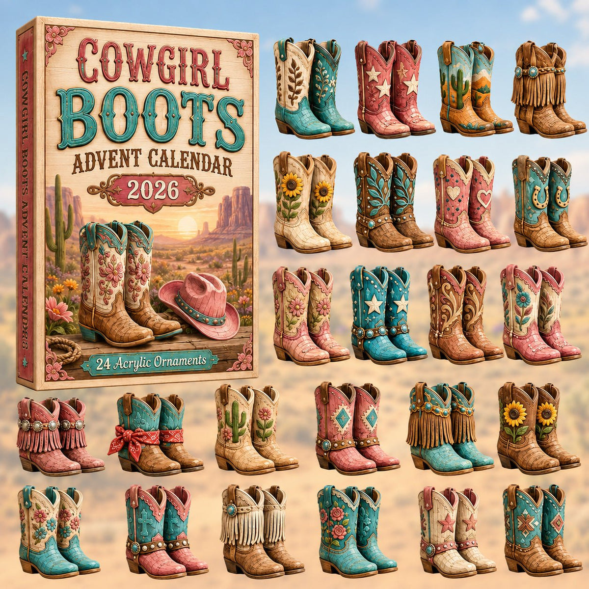 Cowgirl Boots advent calendar