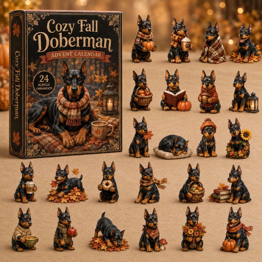 Cozy Fall Doberman advent calendar