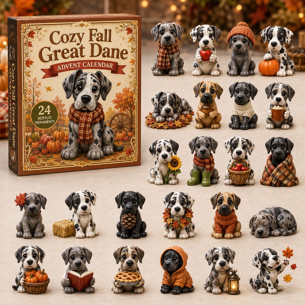 Cozy Fall Great Dane advent calendar