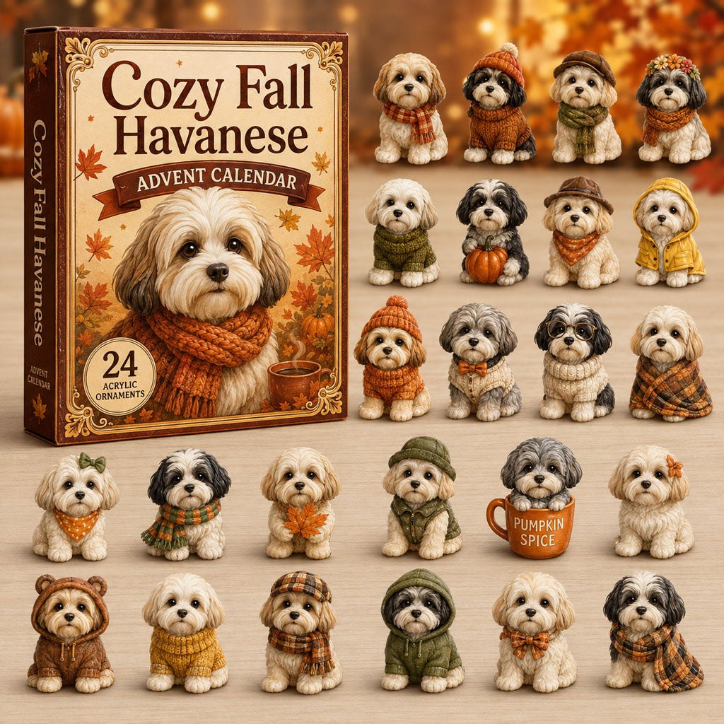 Cozy Fall Havanese advent calendar