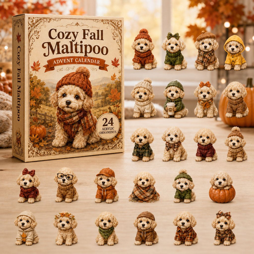 Cozy Fall Maltipoo advent calendar