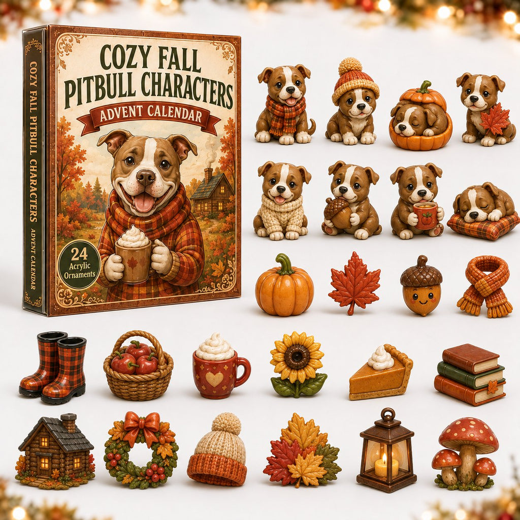 Cozy Fall Pitbull Characters advent calendar