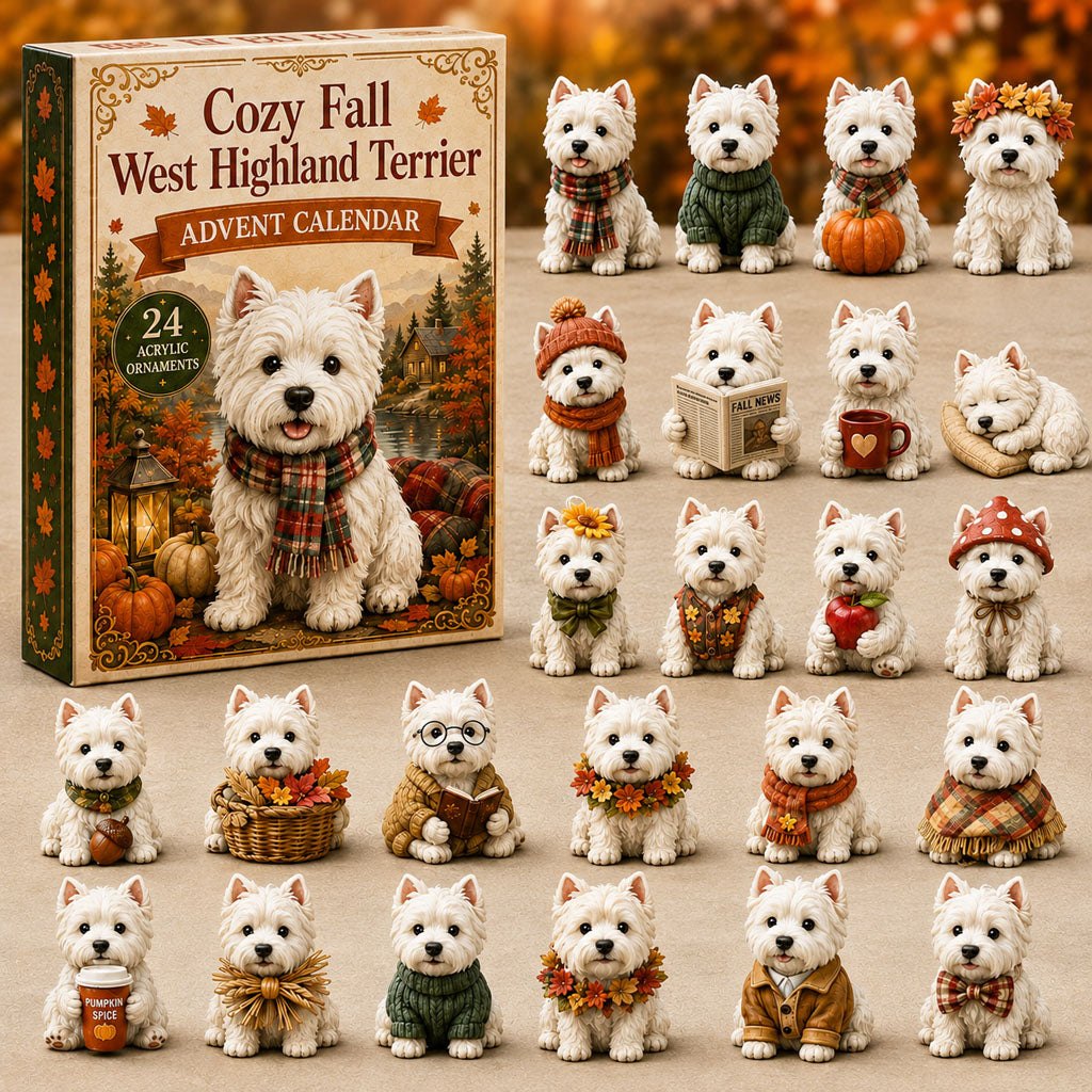 Cozy Fall West Highland Terrier advent calendar