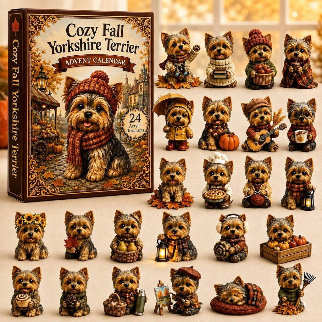 Cozy Fall Yorkshire Terrier advent calendar