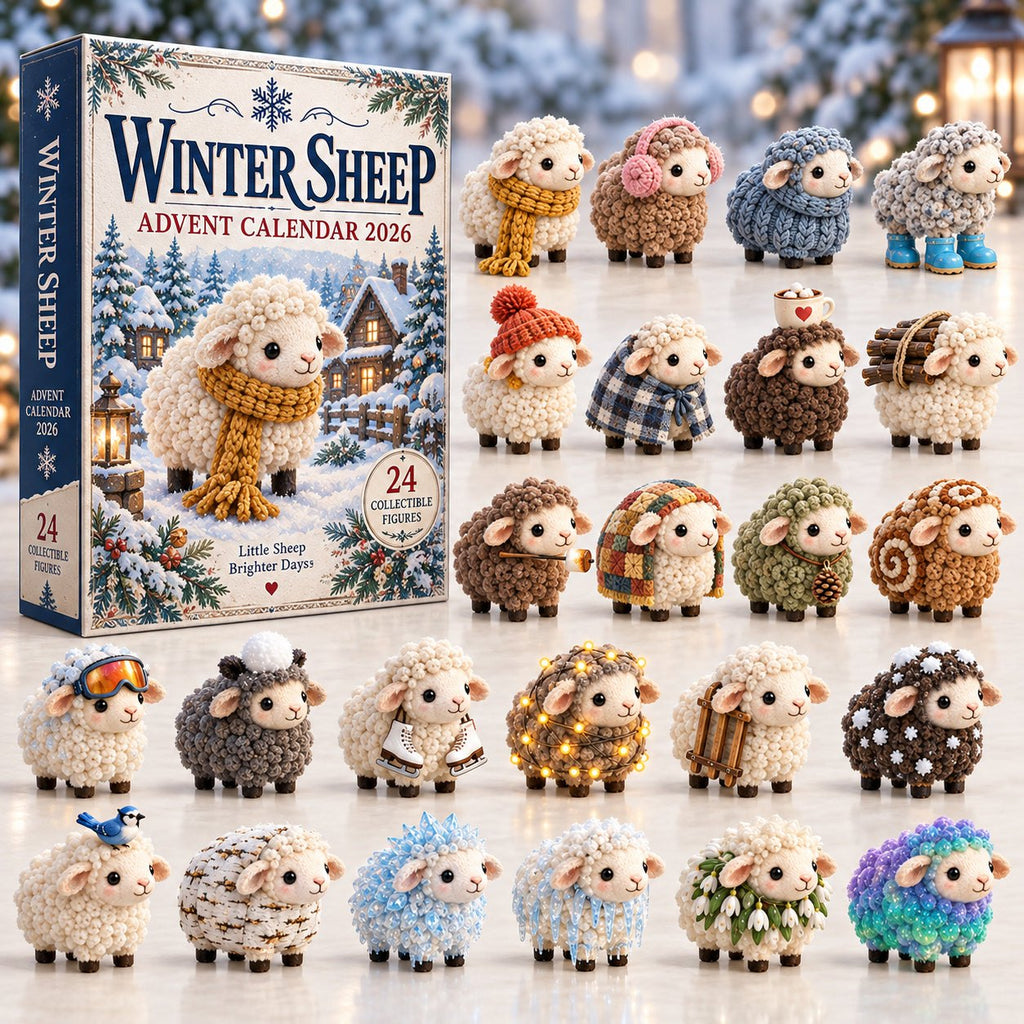 Cozy Knit Winter Sheep advent calendar