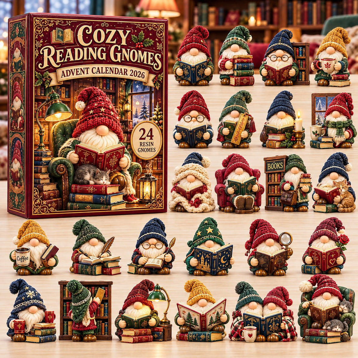Cozy Reading Gnome advent calendar