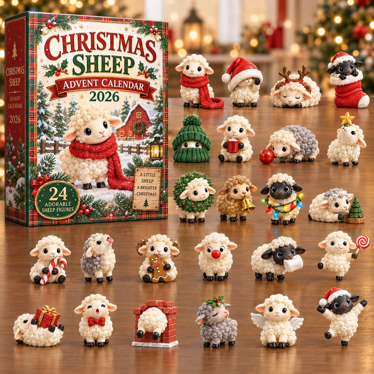 Cozy Scarf Christmas Sheep advent calendar