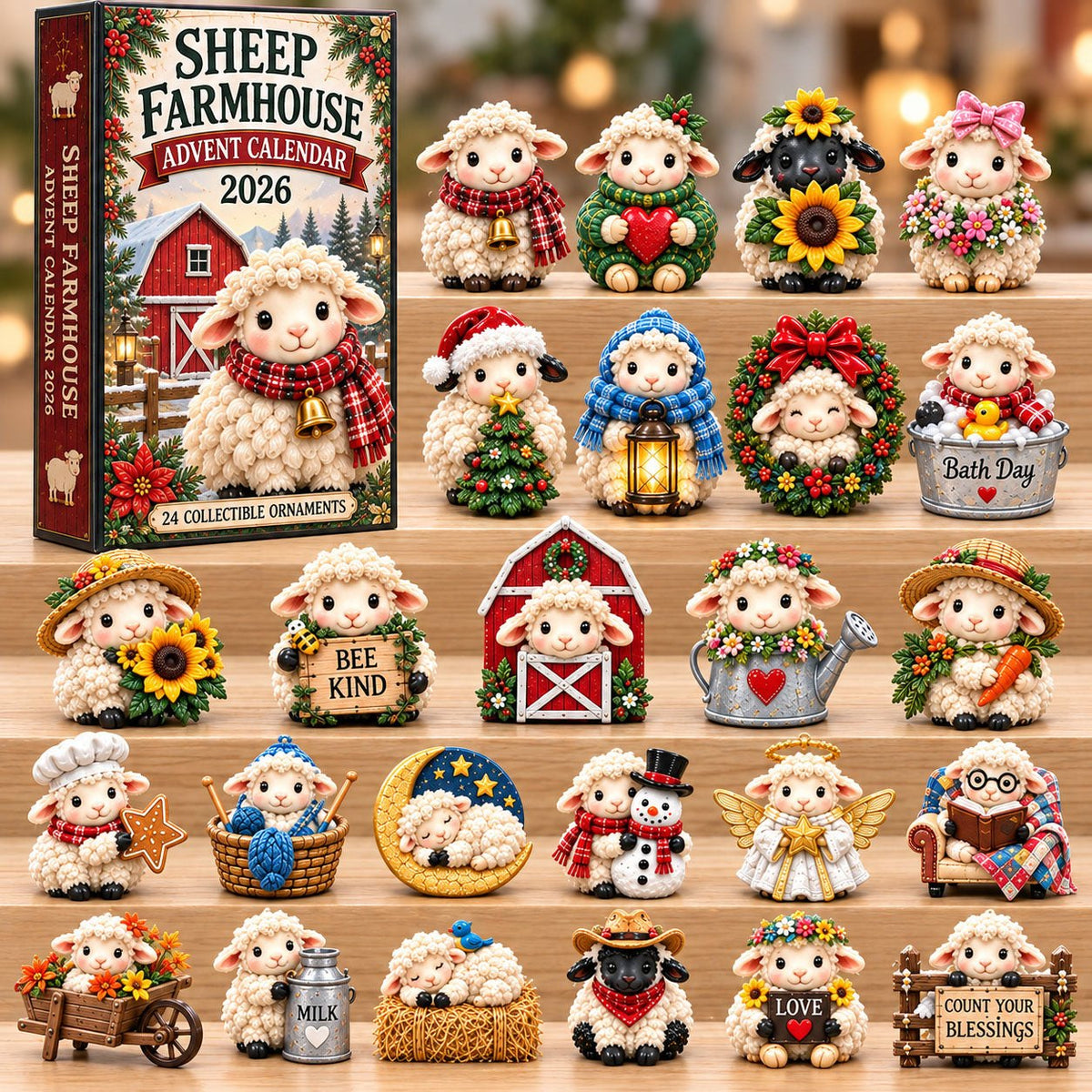 Cozy Sheep Farmhouse advent calendar