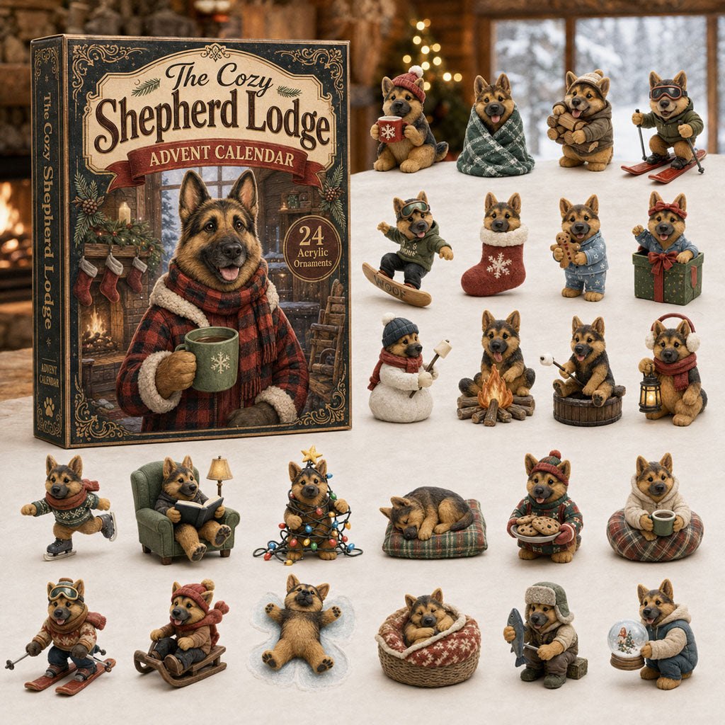 Cozy Shepherd Lodge advent calendar