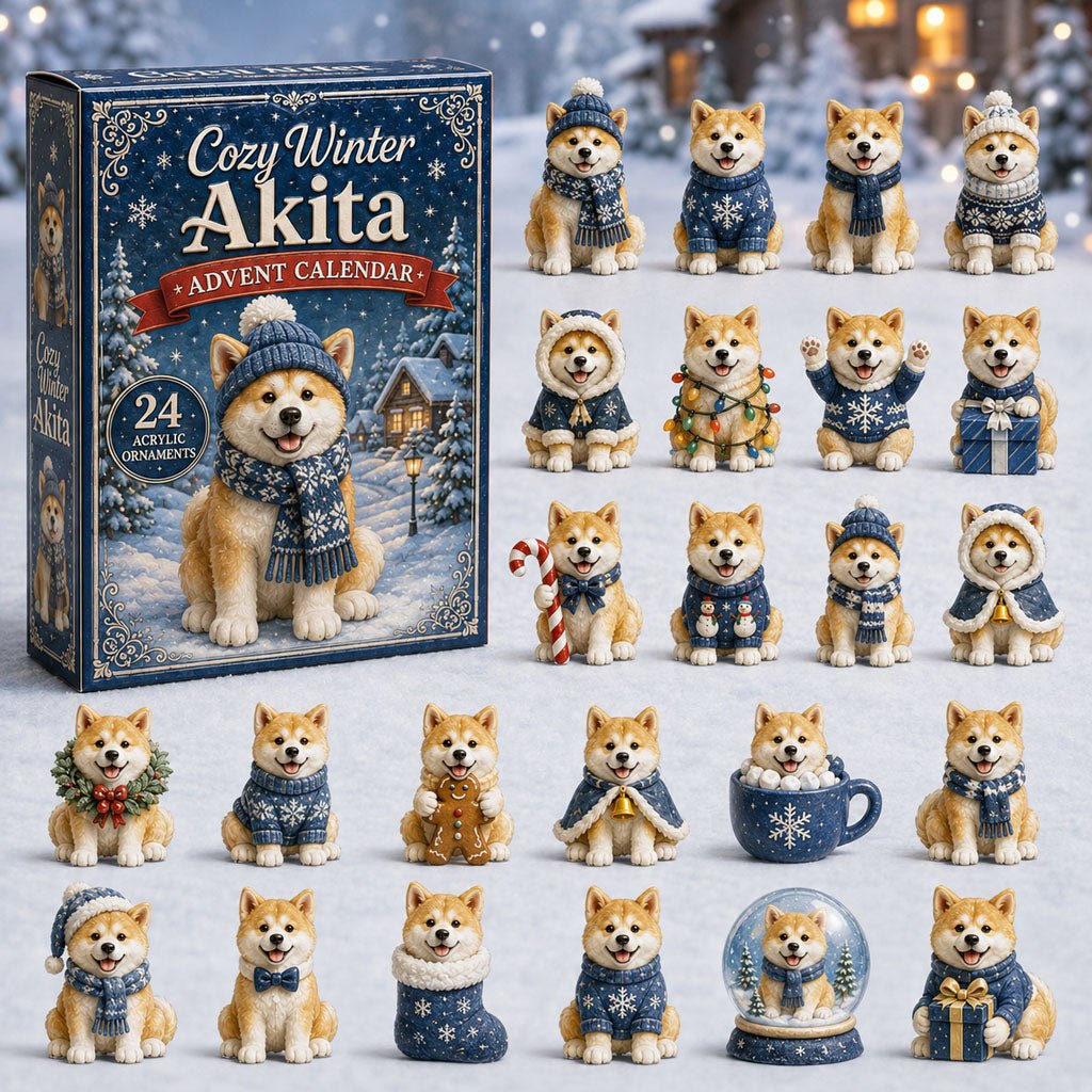 Cozy Winter Akita advent calendar