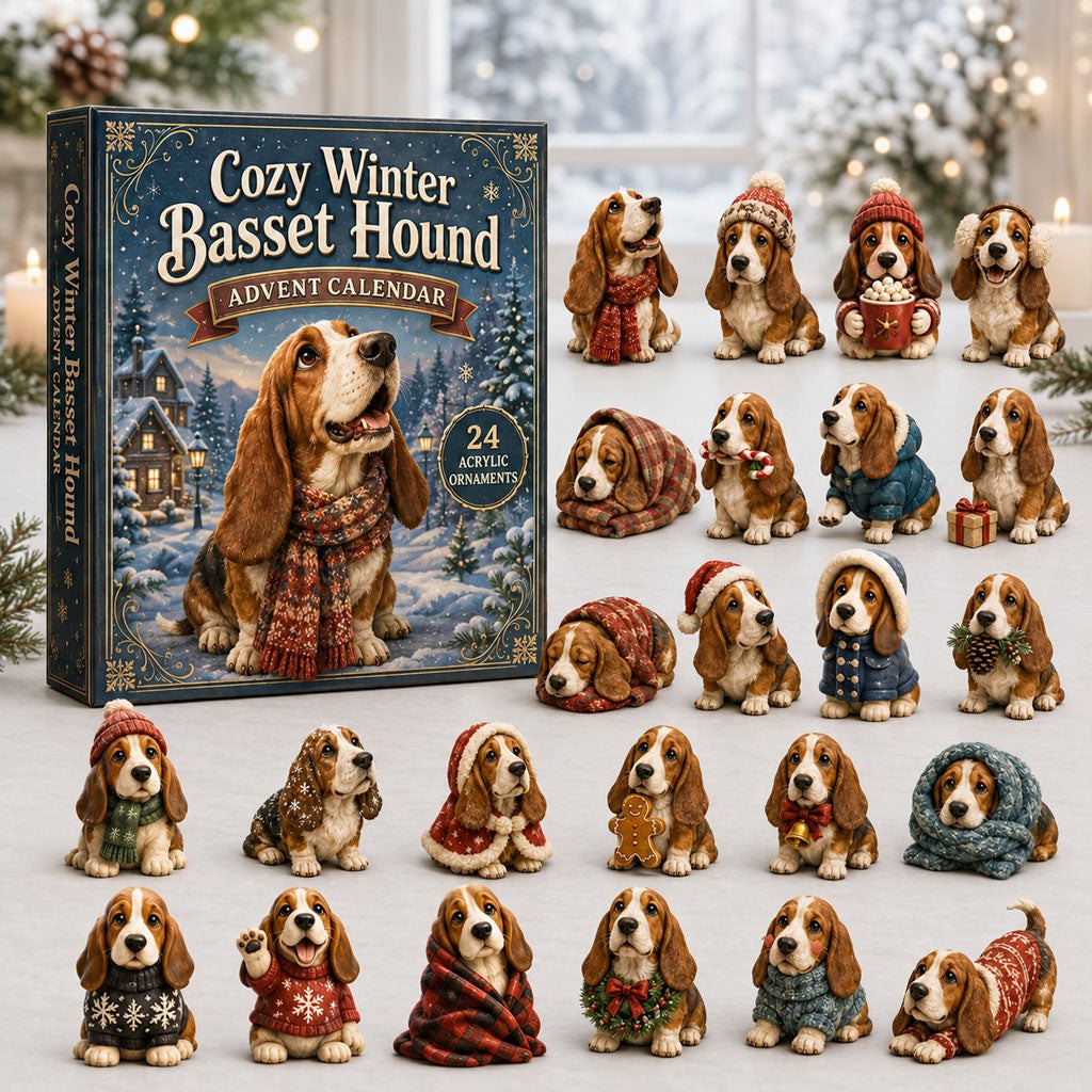 Cozy Winter Basset advent calendar