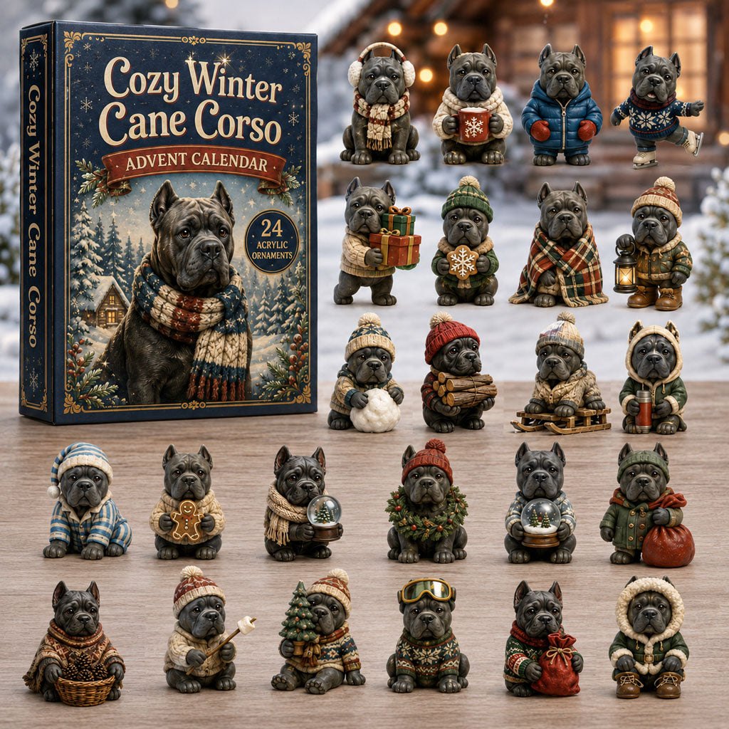 Cozy Winter Cane Corso advent calendar