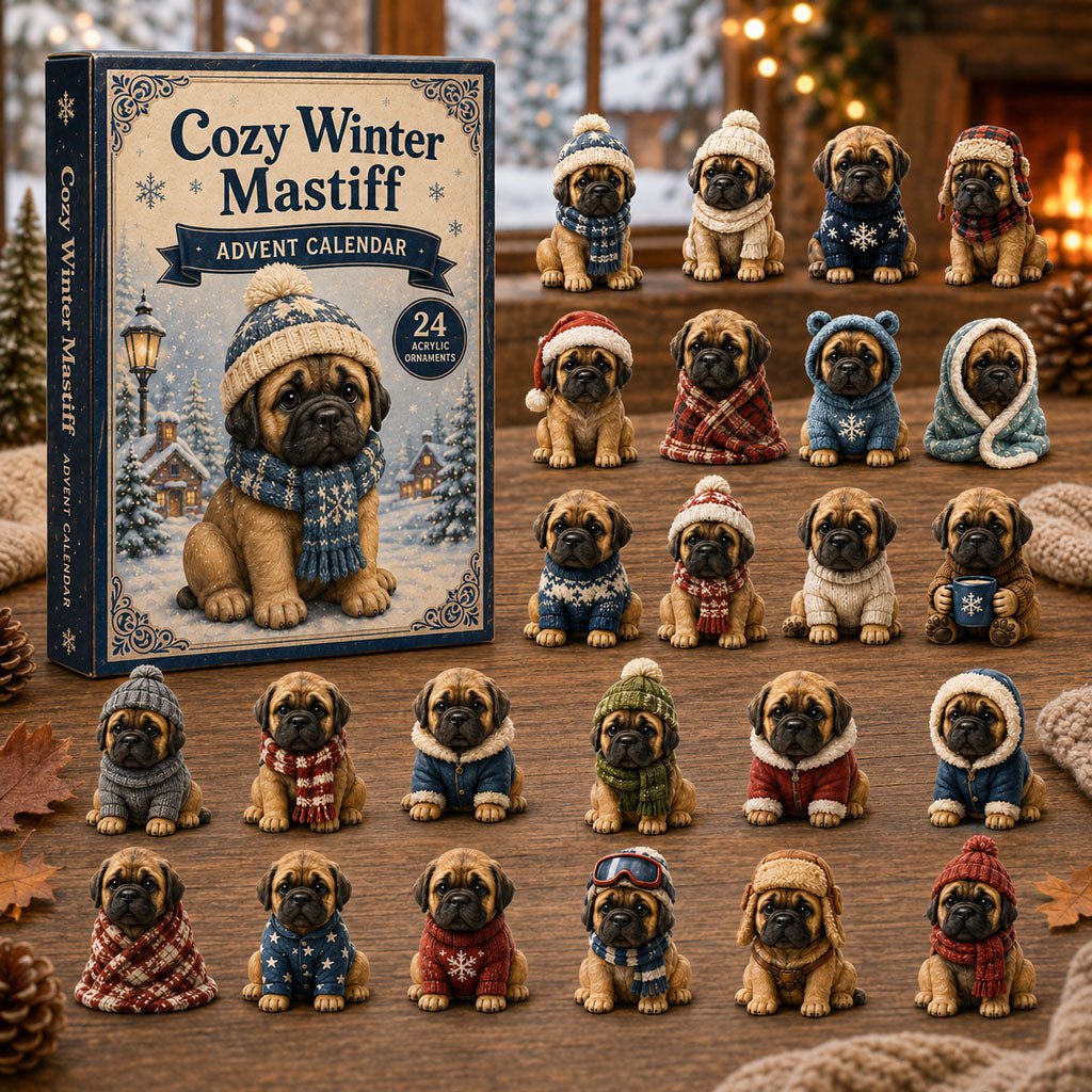 Cozy Winter Mastiff advent calendar