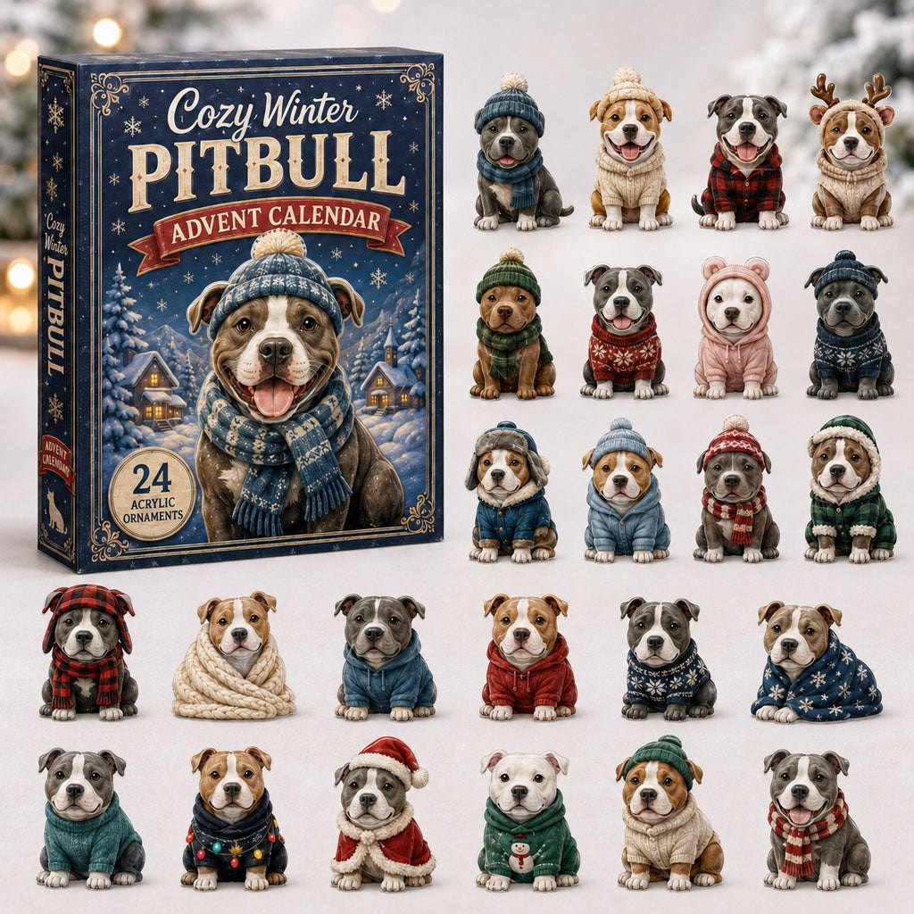 Cozy Winter Pitbull advent calendar