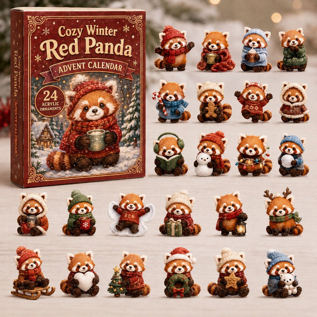 Cozy Winter Red Panda advent calendar