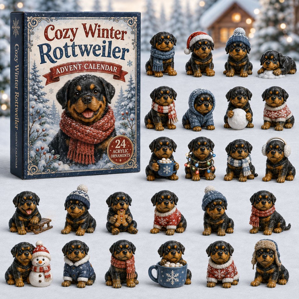 Cozy Winter Rottweiler advent calendar